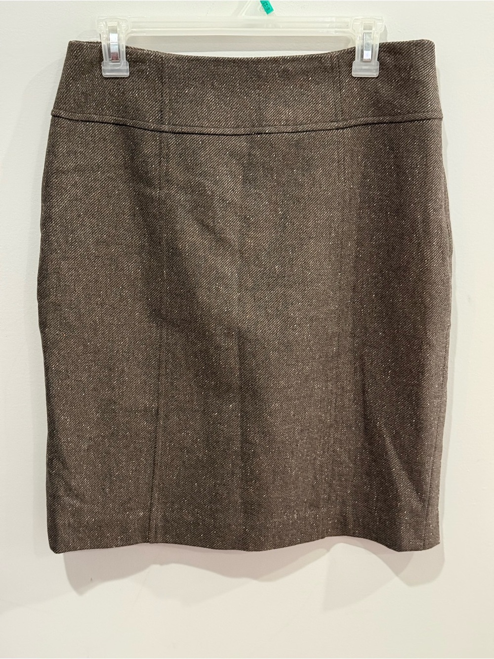 Banana Republic 12 Classic Brown Pencil Skirt - Women's Wool Skirt 582